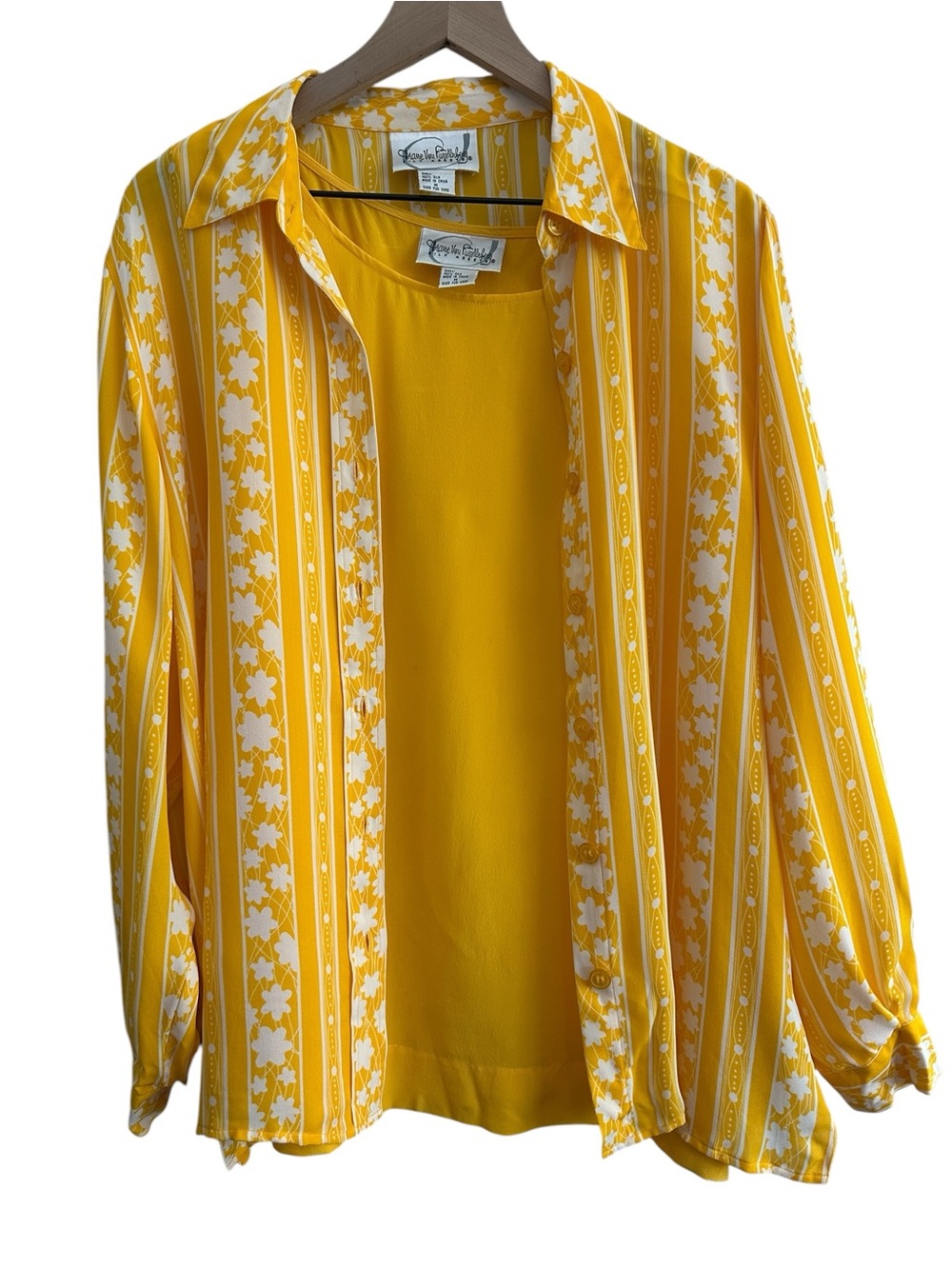 Diane‎ Von Furstenberg Silk Assets Blouse Medium 100% Silk Vintage Floral Cami